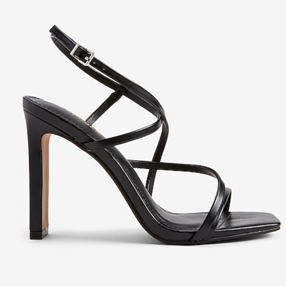 Express Black Strappy Heeled Sandal